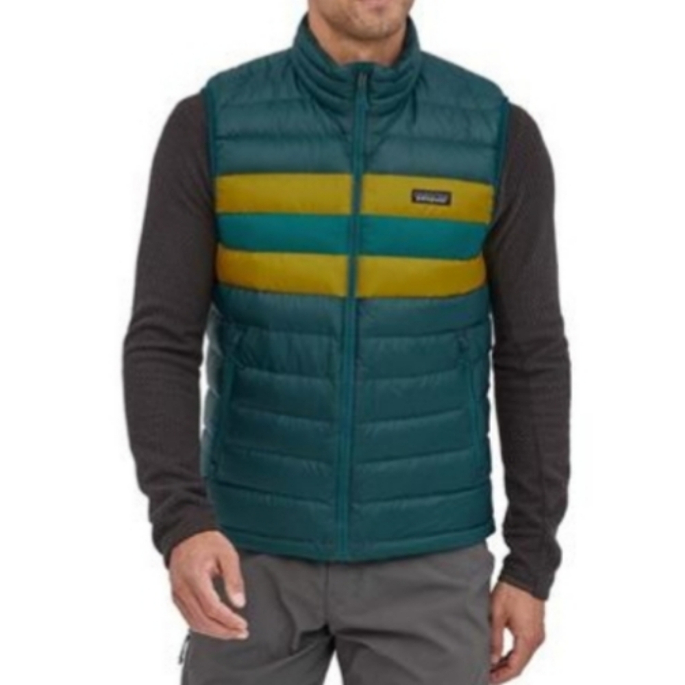 🌸 Patagonia Men's Down Sweater Vest Dark Borealis Green Size Small S